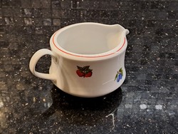 Retro Alföldi porcelán gyümölcsmintás szószos kiöntő gyümölcsös