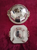 Rendkívül elegáns olasz inox tálalók 2 db.-os készlet