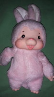 Vintage rózsaszín nyúl nyuszi Monchhichi Nyamy MONCSICSI Washino Sekiguchi 22 cm a képek szerint