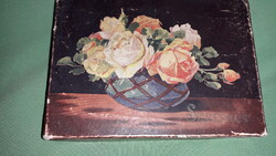 Antik SZERENCSI RÓZSA bonbonos doboz 14 x 10 x 3 cm a képek szerint