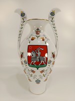 HERENDI, EGYEDI MINTÁS NAGY KÉZZEL FESTETT PORCELÁN VÁZA, HIBÁTLAN! (R053)
