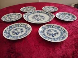 Hibátlan állapotú Bohémia hagymamintás süteményes készlet