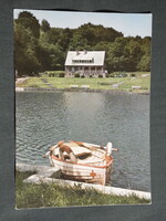 Képeslap,Abaliget,Turistaszálló,cseppkőbarlang,csónakázótó látkép,részlet, 1973-