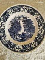 Staffordshire olde Royal kék angol tányér
