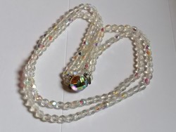 Nagyon szép, vintage,  Aurora borealis kristály  dupla soros nyaklánc   693.