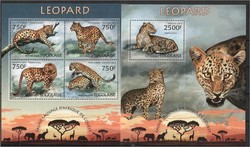 Togo - Leopárd kisív+blokk (2013)