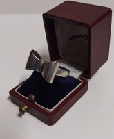 Régi ezüstözött masni alakú gyűrű