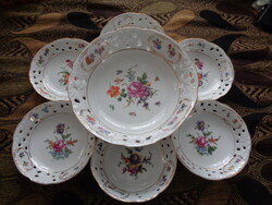 ﻿Ritkán előforduló gyönyörű Art Deco PALT cseh-szlovák porcelán tányér készlet