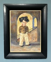 Interesting Art Deco watercolor from 1936! Susanna Maria Catharina Ebbinge Wubben, graphic artist and painter