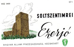 Boros címke: Soltszentimrei Ezerjó. Kecskemét.