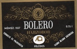 Boros címke: Bolero habzóbor.