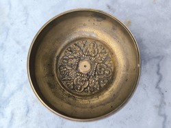 Régi réz Buddha hangtàl kaspó réz edémy kivűl belül díszes mintàval. kaspó asztalközép kínáló.640gr