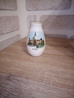Bodrogkeresztúri kerámia győri emlék váza. 9,5 cm. Hibátlan. Jelzett
