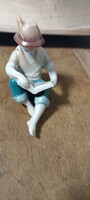 Drasche porcelán olvasó fiú.