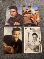 Elvis Presley képeslapok, 3 db angol, egy francia “gyártmány”.