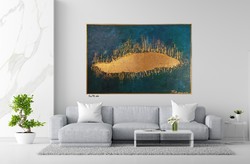 KarTü Art - Tengerszem / Sea eye,  50x70 cm absztrakt festmény