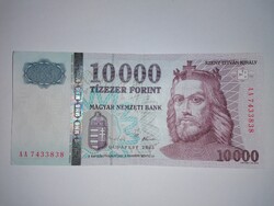 10.000,- Ft-os AA sorozatú, 2005-ös bankjegy