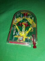 Régi mini kézi ügyességi játék tivoli FLIPPER - BASEBALL 9 x 6 cm a képek szerint