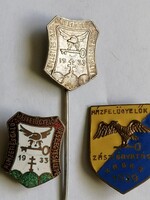 Ritkaság 3 db jelvény - Házfelügyelők Nemzeti és Gazdasági Egyesülete 1933. és Házfelügyelők...1939.