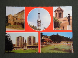 Postcard, Baranya County, mosaic, Pécs, hops, siklós, sikonda, szigetvár, 1979-