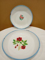 2 pcs, vintage Hollóházi enameled bowls