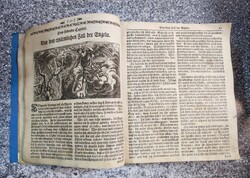 A biblia történetei (Teremtés stb) Német nyelven 23 db rézmetszettel. 1800 as évek..nem teljes..