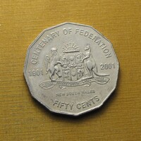 Ausztrália 2001 50 cent - New South Wales