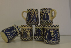 Népművészeti kerámia bögrék A006