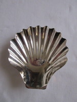 KAGYLÓ FORMÁJÚ EZÜSTÖZÖTT, JELZETT ÉKSZERTARTÓ, TÁROLÓ. ALKUKÉPES!