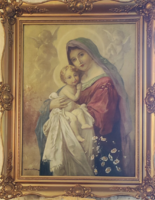 Szeretet Anyja gyermekével - festmény