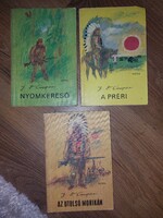J.F.Cooper 3db indián könyv egyben. Hiánytalan, szép állapot.