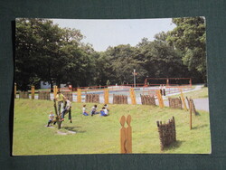 Képeslap,Budapest,Csillebérc úttörő tábor látkép,részlet, 1986-