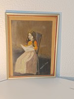 Madarász Elvira Olvasó lány Festmény
