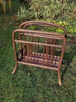 Antik, bécsi, jelzett, szecessziós, Thonet újságtartó, nr. 11833