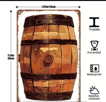 Vintage Whiskey hordó plakát!