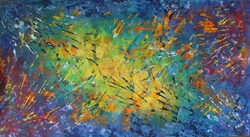Kiss Karola (1972- ) Prima díjas festőművész,  78x143 cm akrilfestmény