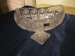 Boat-shaped flawless footed serving tray