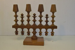 Szovjetunió korabeli fa gyertyatartó A069