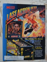 Pinball flyer Data East "Last Action Hero" Flipper reklám prospektus