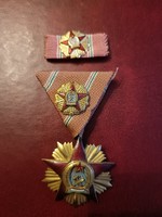 Magyar Népköztársaság Érdemrendje szalagminivel II. osztály