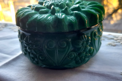 Zöld malachit ékszerdoboz/bonbonier