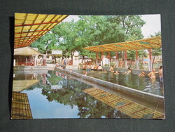 Képeslap,Csokonyavisonta,gyógyfürdő forrás,medence látkép,részlet,1976-