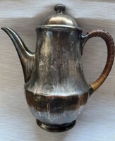 3 db egyben - nagy, ezüsttel bevont porcelán tea-, kávé- és tejkiöntők - SÉRÜLT