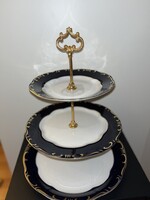 Zsolnay cake serving tray with 3 trays