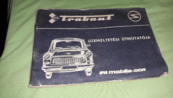 TRABANT 601, 601 S, 601 S DE LUX NDK AUTÓK üzemeltetési gépkönyve a képek szerint