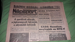 1970. december 5. szombat NÉPSPORT sport napilap jó állapotban a képek szerint