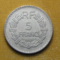 Franciaország 1949 5 Francs