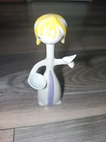 Hollóházi porcelán madaras lány