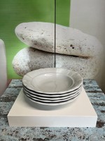 Zsolnay Antik Fehér Indamintás Porcelán Mélytányérok A116