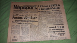 1970. december 3. csütörtök NÉPSPORT sport napilap újság jó állapotban a képek szerint